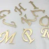 قلادة قلادة معدنية الألومنيوم الذهب A-Z 26 رسائل إنجليزية شخصية الرجال والنساء قلادة حرك سلسلة سترة صناعة المجوهرات