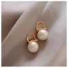 designer jewelry dangle earrings S925 Silver Needle Long white Pearl earring senior sense metal earrings9507104