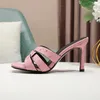 Designer slippers hot pink high heels for women closed toe platform sexy stripper black gold silver plus-size 11