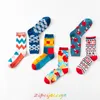 Chaussettes pour hommes à la mode personnalité créative individuelle colorée style britannique coton épais longs hommes