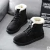 Snow Boot 2022 Short New Winter Round Head Lace Up Cotton Shoes Flat Snow Plush Warm Women’s Boots