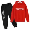 Kläderuppsättningar varumärke Trapstar Hoodie Kids Sportwear Warm Two Pieces Set Loose Hoodie Sweatshirt Pants Suit Jogging Y10