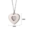 DIY Sublimation Blank Pendant Necklace Heat Transfer LOVE Heart Shaped Necklaces XMAS Gift