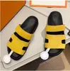 Summer Flat Slippers Women Sandals Black Shoes Scuffs Leather Shoe Womens Slipper Designers Platform Slides Novelty Sandal Us Soft Size 35-40