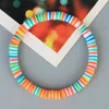 Strand Kelitch Polymer Clay Bracelets for Women Colorido Elastic Chain Chain Handmade Jewelry Beach Friendship Bangle