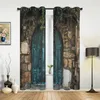 Curtain Wood Plank Door Window Treatments Curtains Valance Decor Bathroom Indoor Kids Treatment Sets And Drapes Party