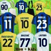 2022 2023 Lautaro Lukaku 3 -й футбольные майки Dzeko Inters Barella J. Correa 22 23 Футбольная рубашка Calhanoglu Milans Gagliardini Men Kid