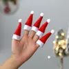 Mini Christmas Hat Tableware Bag Knife Fork Cover Cover Cover Wine Botta Hat To Merry Decoration RRA77