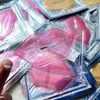 LIGH GLSS 10PCS Różowy kryształowy nawilżający żel plaster usta pielęgnacja maski kolagenowej etykieta prywatna