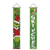 Christmas Decorations 2022 Door Garlands Wall Pendants Happy Year 2023 Couplet Curtain Green Water Ghost Xmas Merry