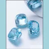 Autres Autres Zhanhao Vente en gros de pierres précieuses en vrac de coupe radiante pour la fabrication de bijoux en diamant Simant Blue Zirconother Brit22 Drop Delivery 2022 Dhjba