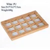 Jewelry Pouches High Quality Bamboo 15 Grids Display Tray Earrings Nexklaces Pendants Rings Props Simple Packaging Sales