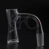 Smoke Full Weld Beveled Edge Quartz Banger With 2pcs Tourbillon/ Spinning Air Holes/ Quartz Cap & 2pcs 6mm Ruby Pearls For Dab Rigs Pipes Bong