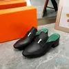 Blossom Designer Chaussures Femmes Mules Mocassins En Cuir Véritable Talons Hauts Chaîne En Métal Mule Noir Princetown Pantoufles