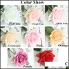 Decoratieve bloemen kransen 50 stks decor rozen kunstbloemen zijden bloemen latex real touch rozen bruiloft boeket thuisfeest desig dhrl9