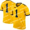 Camisas de futebol personalizadas Michigan Wolverines College qualquer número de nome bordado Camisa costurada de futebol juvenil tamanho masculino S-4XL