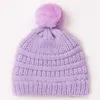 INS Baby Hat Designer Enfants Bonnets tricotés Caps avec Hairball Hiver Chaud Enfant Épaissir Chapeaux Garçon Filles Couvre-chef en couleurs unies pour 1-2T DW6795