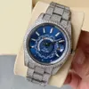 Polshorloges Diamond Watch Mens Automatisch mechanisch horloge 41 mm met diamant bezaaide stalen armband mode busins ​​polshorloge montre de luxe bling dial1d1kv231