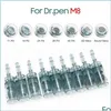 Beauty Microneedle Roller Dr Pen M8 Micro Needle Cartridges Electric Dermapen Bayonet 11 16 36 42 Tattoo Microneedling Tip Derma Stam Dhzl6