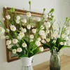 装飾的な花10pcs/lot手作業の糸かぎ針編み谷の人工花束の結婚式のための人工花束ホームガーデンの装飾
