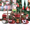 2022 Новые рождественские украшения блестки чулки вешалки подарочный пакет чулок снеговик Санта -Клаус лоська