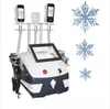 360 Cryolipolysis Fat Freezing Body Slant Machine 4 HANDLAR CRYO ARBETE Samtidigt Multifuntion Cavitation RF Lipolaser Double Chin Remover Beauty Equipment