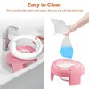 Seat Covers TYRY.HU Baby Pot Portable Silicone Training 3in1 Multifunction Travel Toilet Foldable Children Potty With 20 bags 221101
