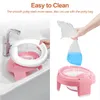 Capas de assento Tyry.hu Baby Pot Treinamento portátil de silicone 3in1 Viagem multifuncional Crianças dobráveis ​​Potty com 20 sacos 221101