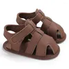 Eerste wandelaars geboren Baby Boy Girl Sandalen schoenen zachte zool solide baby zomer 0-18 maanden