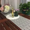 Table Cloth DUNXDECO Runner Tablecloth Cover Fabric Nordic Geometric White Black Tassels Modern Home Office Store Decoration