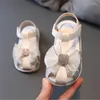 Sandales blanches pour filles, élégantes, princesse romaine, sandales pour enfants