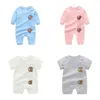 Rompers Designer per bambini Baby Boy Girl di qualità estiva a maniche lunghe a maniche lunghe abiti da cotone pettinati