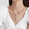 Collana serpente tipo sottile di lusso piena di zirconi AAA placcato oro 18 carati stile retrò cool gioielli da donna da sera abito da sera catena serpente girocollo