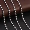 Chaînes 50/100 pièces Dia 1.5/2/2.4mm boule perlée chaîne en acier inoxydable bijoux en vrac pour colliers faisant des fournitures