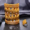 Bangle Dubai France Female Big Gold Color Bangles For Women Bride Flower Wedding Bijoux Africaine Bracelet Jewelry