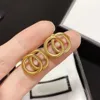 Stud Designers Ear s Pierce Donna Doppia lettera g Oro 24k Semplici orecchini retrò di lusso per gioielli donna 2