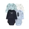 Rompers baby långärmad bodysuit pojke tjej bodysuits födda kroppskläder 2022 Autumn unisex set vinter bomullsmode o-hals