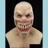 Partymasken Partymasken Halloween Horror Kopfbedeckung Latex Clown Teufel Gesicht Er Terror Gruseliger Gagtooth Dämon Cosplay Kostüm Requisiten 22092 Dhosp