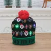 Christmas Decorations Adult And Kids Knitted Christmas Hat Colorful Luminous Hat High-grade Santa Childrens Hat