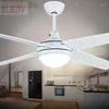 Chandeliers Wholesale White Ceiling Fans European Simple Fan Lights LED Remote Control Lamp