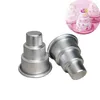 Bakeware Tools Mini Three-Tiered Aluminum Alloy Cake Mold Wedding Holiday Round Patisserie Mould Pudding Cup Baking Accessories