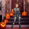 Calça feminina calça de duas peças esqueleto bodysuit de halloween junção impressão de cosplay 3d formato de fábrica de figurão impressão