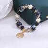 Wholesale Bead Bracelets Party Favor Life Tree Pendant Ceramic Natural Stone Bracelet Christmas Gift