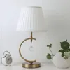 Table Lamps USB Study Room Desk Light White Fabric Shade Chrome Body Bedroom Living Crystal Hanging Lights