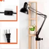 Table Lamps LED Lamp American Long Arm Folding E27 Clip-On Learning Reading Nail Art Tattoo Pography Lighting EU/US Plug