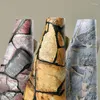 Sfondi Carte da parati in pietra vintage 3 D Carta da parati impermeabile in PVC roccia Rotolo per bar Negozio Ristorante Pareti Sfondo Decor Papel De Parede