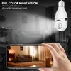 Dome Cameras 1080P Light Bulb PTZ 360 Rotate Full Color Night Vision Wireless Wifi ICSEE Smart Security E27 Interface 221020