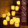 Bougies Bougies 624 Pcs Sans Flamme Led Bougie Chauffe-Plat Creative Lampe À Piles Maison De Mariage Fête D'anniversaire Décoration Éclairage Dropshi Dhnyo