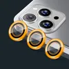 Anillo de lente luminosa anti-scratch protector de vidrio templado en el empuje fluorescente oscuro para iPhone 14 13 12 mini 11 pro max