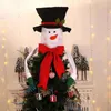 Noel Süslemeleri Ağaç Topper Ev Açık Dekorasyon Hediyesi Büyük Kapak Kardan Adam Noel Baba Şapka Süslemesi